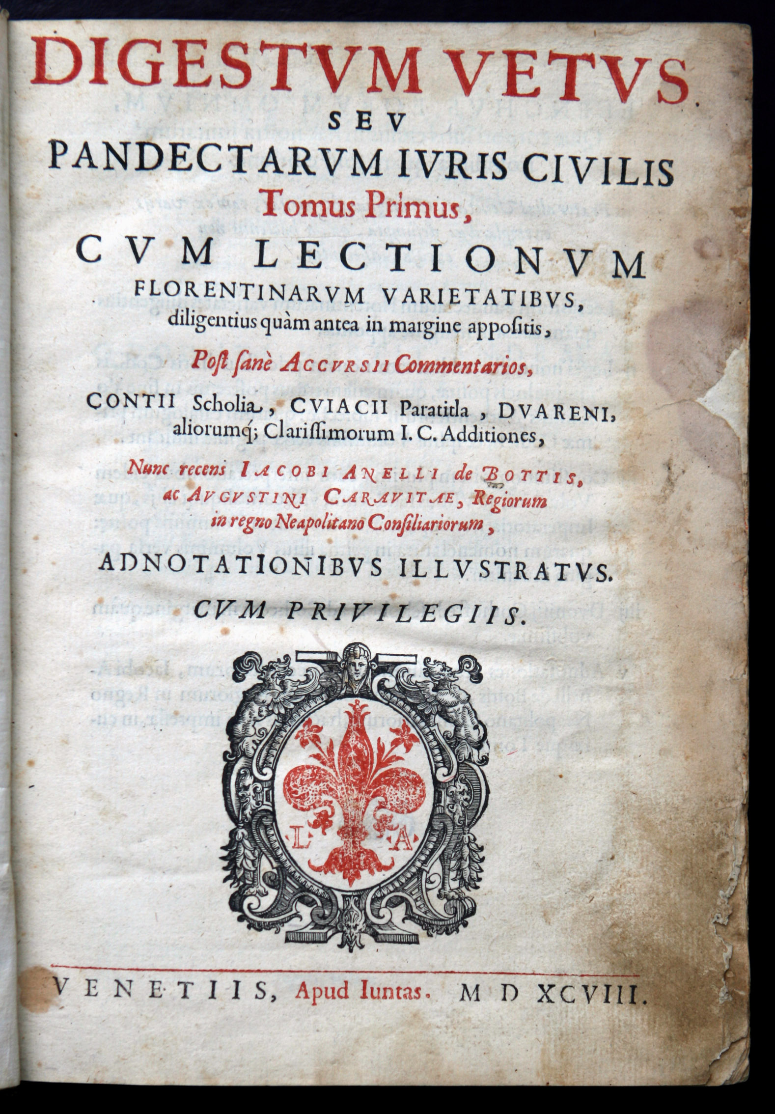 digestum vetus anno 1598